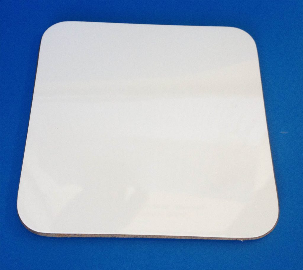 Hardboard 90mm Square Coaster