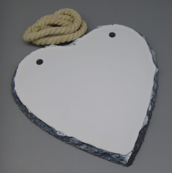 Slate Heart with Rope